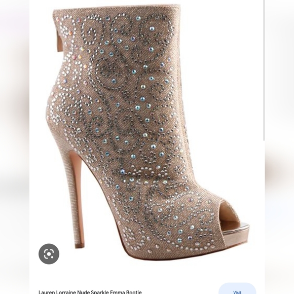 Lauren Lorraine glitter booties size 6.5 - Picture 3 of 11